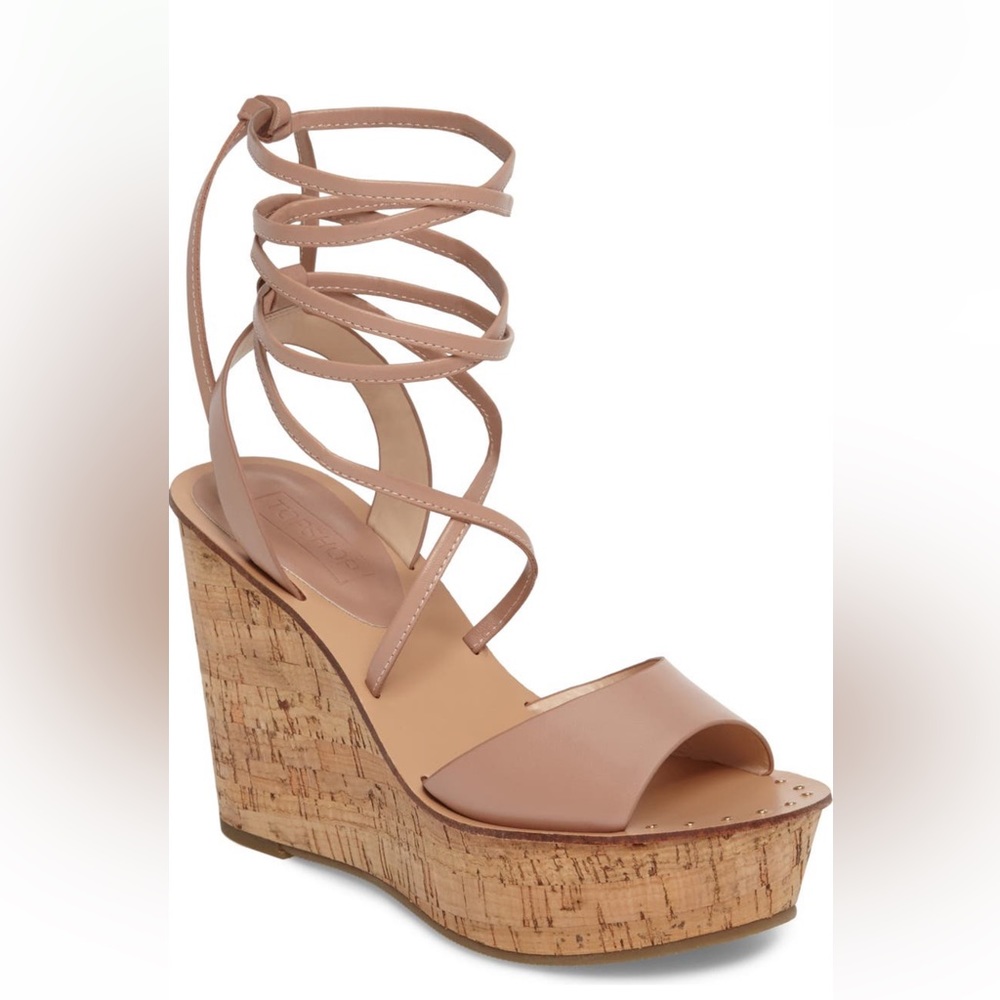Topshop Wraparound Platform Wedge Sandal